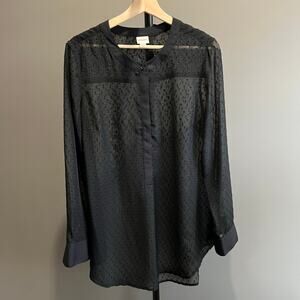 Elegant Black Sheer Women's Top